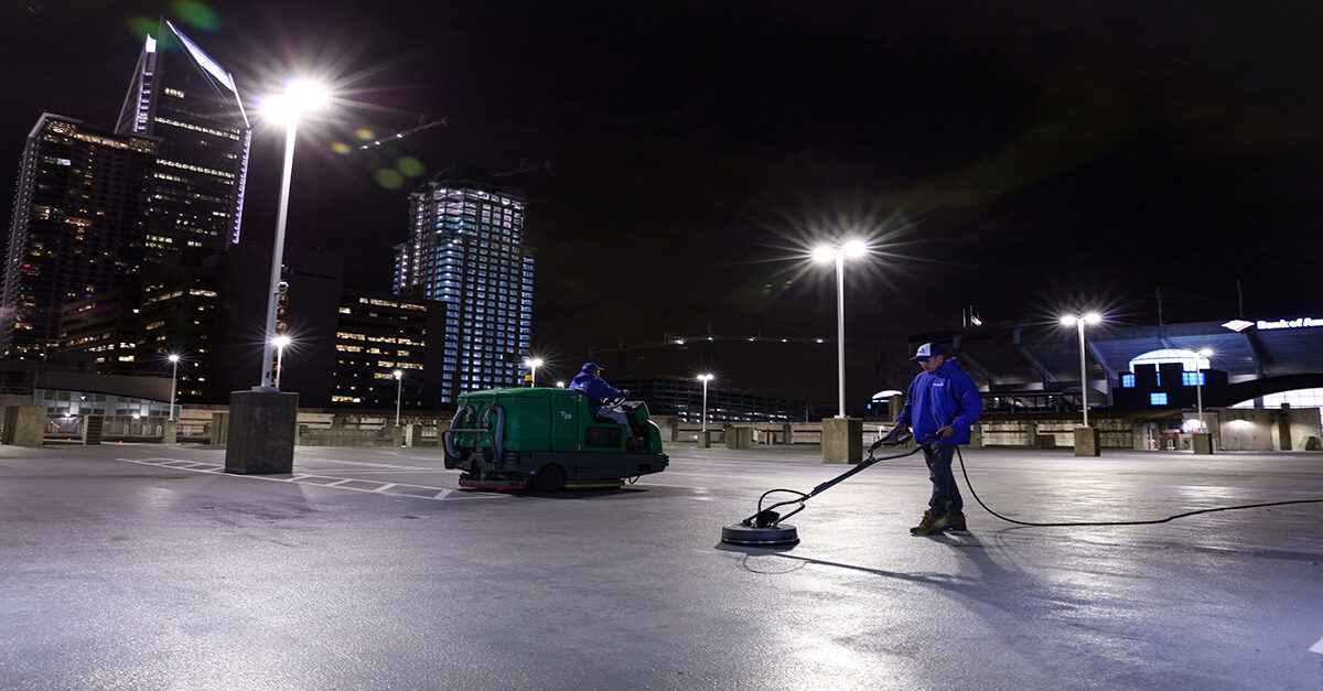 parking garage cleaning, parking garage cleaning services, commercial garage cleaning service, parking area cleaning